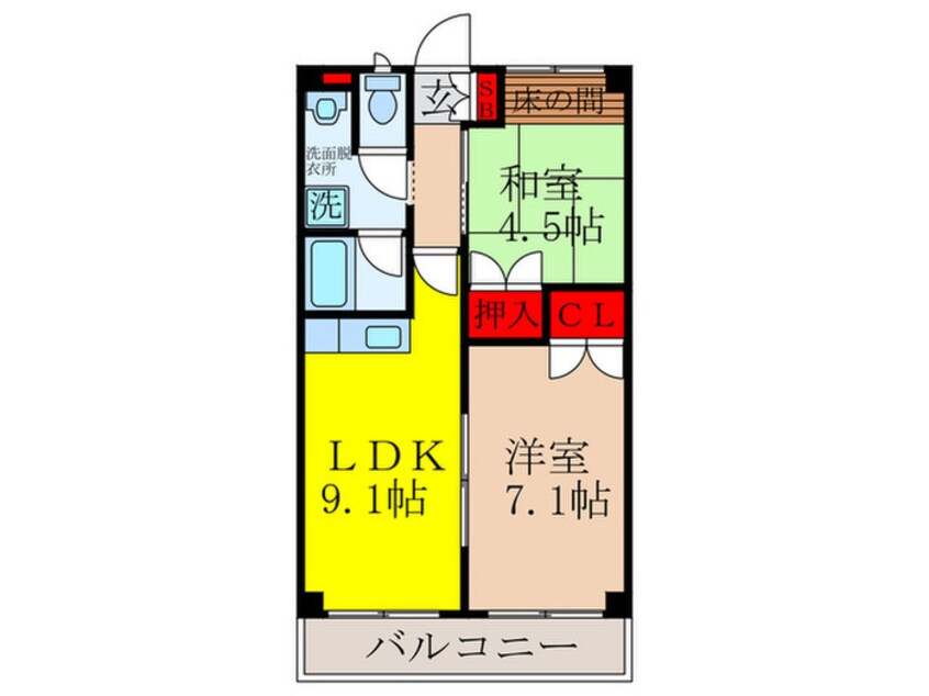 間取図 ビスタ穂波公園