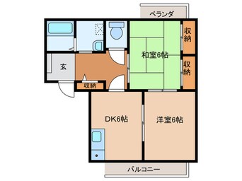 間取図 ディアス西真上A棟