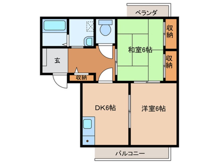 間取図 ディアス西真上A棟