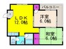 コーポラス理 2LDKの間取り