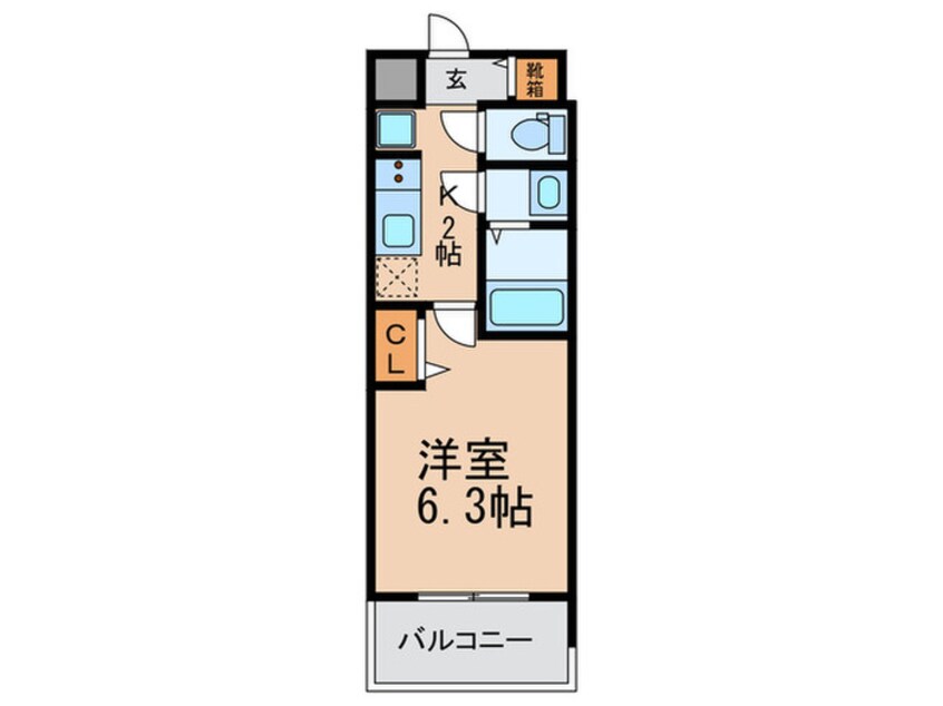 間取図 ﾌﾟﾚｻﾝｽ森ノ宮THEｹﾞｰﾄ(1006)