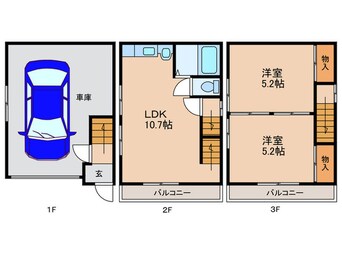 間取図 門真市島頭貸家