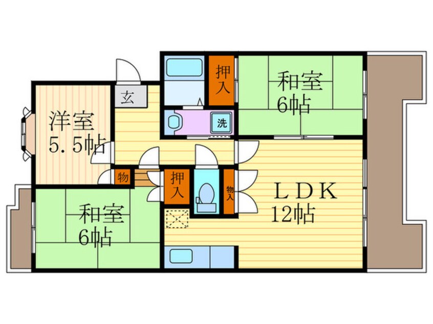 間取図 フラッツ藤井