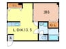吉田マンション 1LDKの間取り