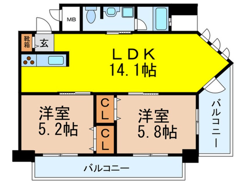 間取図 ＰＨＯＥＮＩＸ緑地公園