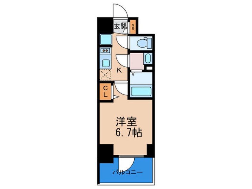間取図 ﾌﾟﾚｻﾝｽ福島ﾐｯﾄﾞｴﾙ(0501)