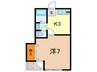 FRIEND NIGAWA　WEST 1Kの間取り