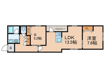 間取図 シャーメゾン　ライズ　Ｏｎｅ
