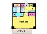 プラザ五条鴨川 1Kの間取り