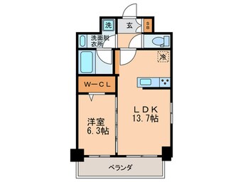 間取図 プラシード新町