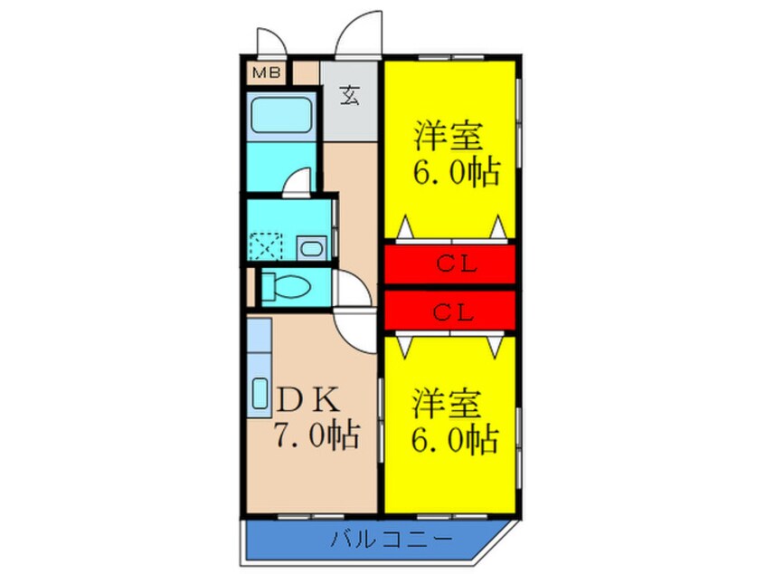 間取図 カリーノ大桐