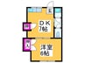 寺田ハイツ 1DKの間取り