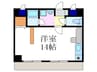 アビタシオン鴨川 1Rの間取り
