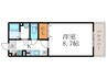 シュペリールＢ 1Kの間取り