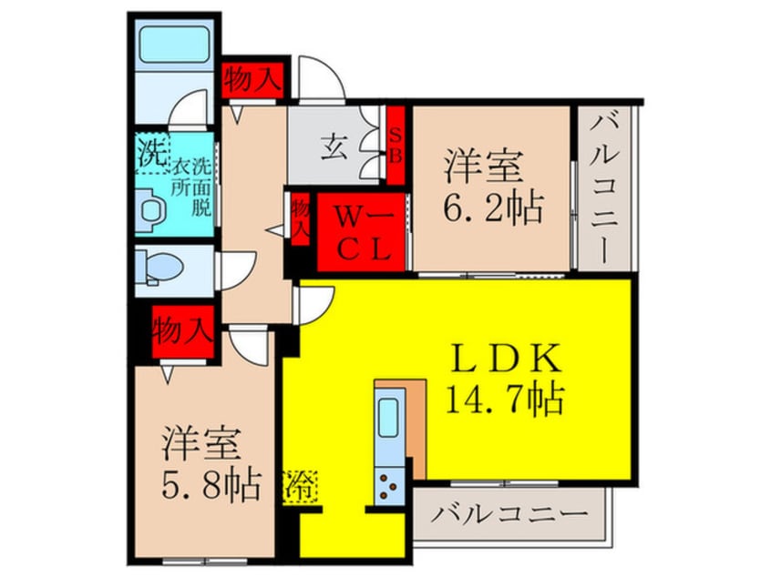 間取図 仮）マ・メゾン正雀