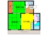 サンコ－ポ 2DKの間取り