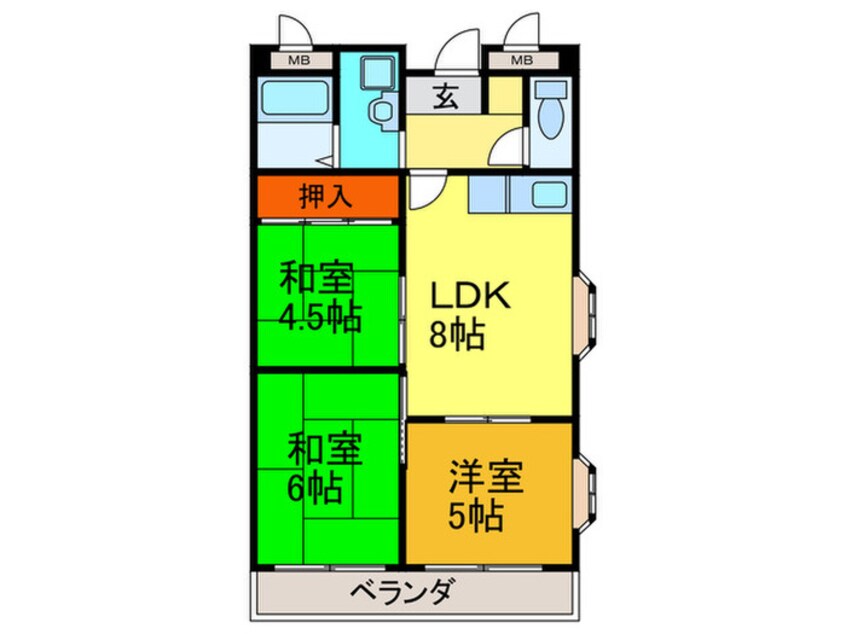 間取図 第３大原マンション