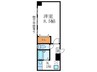 洛北松柏 1Kの間取り