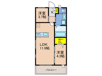 間取図 ＶｉｌｌａＢｏｎＭｉｒａｋｕ