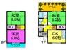 テラスハウス清水Ｂ棟 3DKの間取り