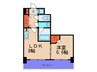 アルグラッド福島ＷＥＳＴ 1LDKの間取り