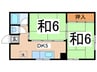 第一秀和マンション 2DKの間取り