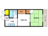 エクセレント西山 2Kの間取り