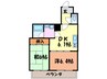 ア－バネックス御所南 2DKの間取り