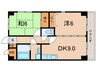 タウンコート立花 2DKの間取り
