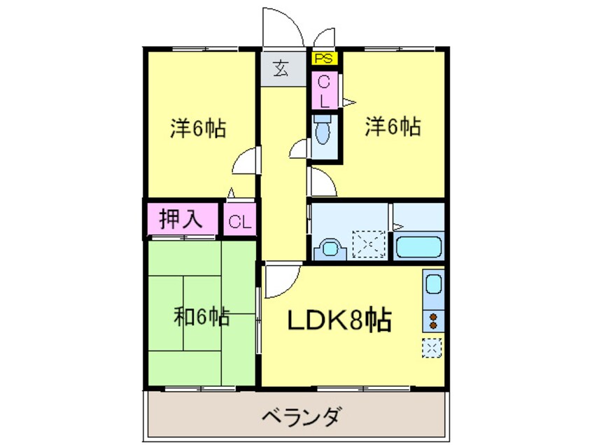 間取図 フレーバフラッツ