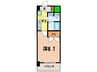 ONE　ROOF　FLAT　NISHINOMIYA 1Kの間取り