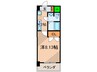 ONE　ROOF　FLAT　NISHINOMIYA 1Kの間取り