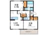 GRAMM奥海印寺　WEST 2LDKの間取り