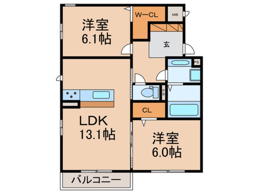 間取図 エール　デュ　ボヌール