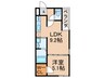 フジパレス住吉長居Ⅰ番館 1LDKの間取り