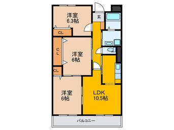 間取図 アンソレイエ・ユニティ