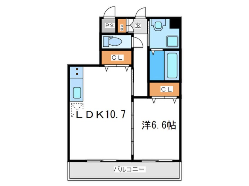 間取図 エルミタ－ジュ難波南Ⅲ