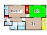 プチシャン阪本 2DKの間取り