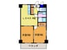 クレア－ル弐番館 2LDKの間取り