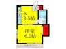 春日薩摩マンション 1Kの間取り