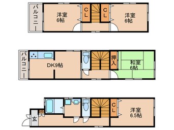 間取図 下京　布屋町貸家