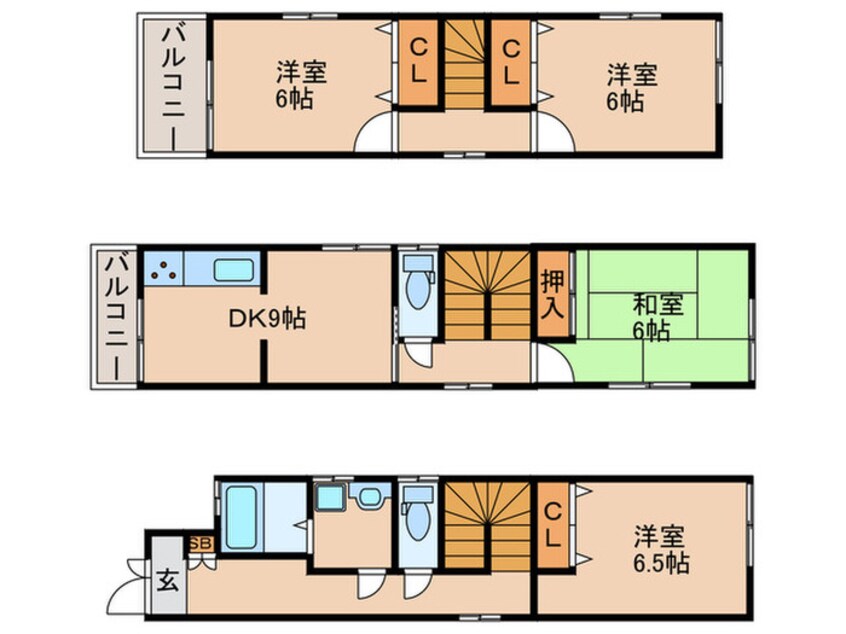 間取図 下京　布屋町貸家