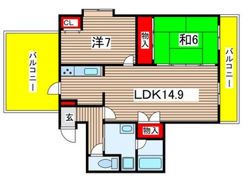 間取図 ステイツ豊中ヒルズ(407)