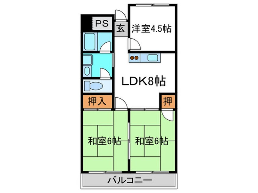 間取図 ハイツオオクラ