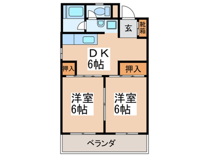 間取図 グリーンコーポ北加賀屋