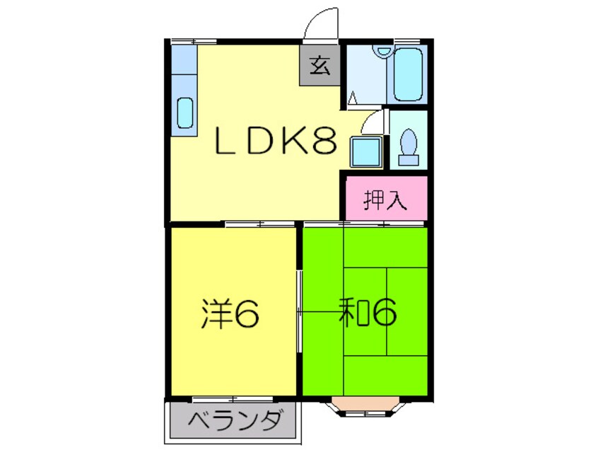 間取図 メゾンドクレ－ルⅠ