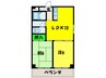 ロワ－メゾン岸ノ里 2LDKの間取り