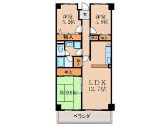 間取図 プレスティ－ジ黄檗