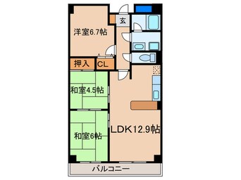 間取図 プレスティ－ジ黄檗