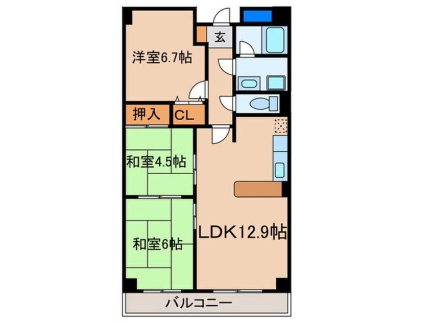 間取図 プレスティ－ジ黄檗